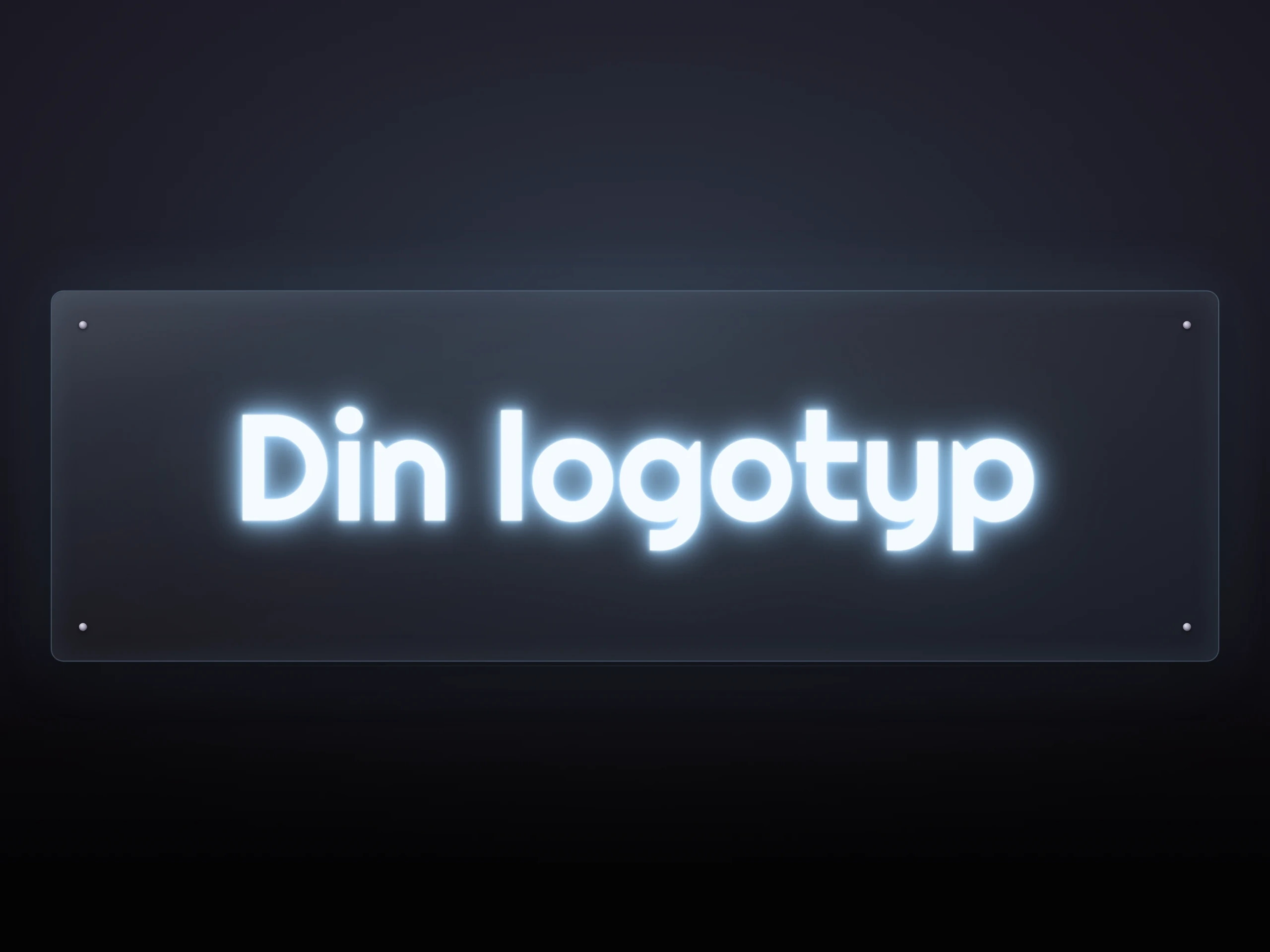 Neonskylt «Din logotyp»