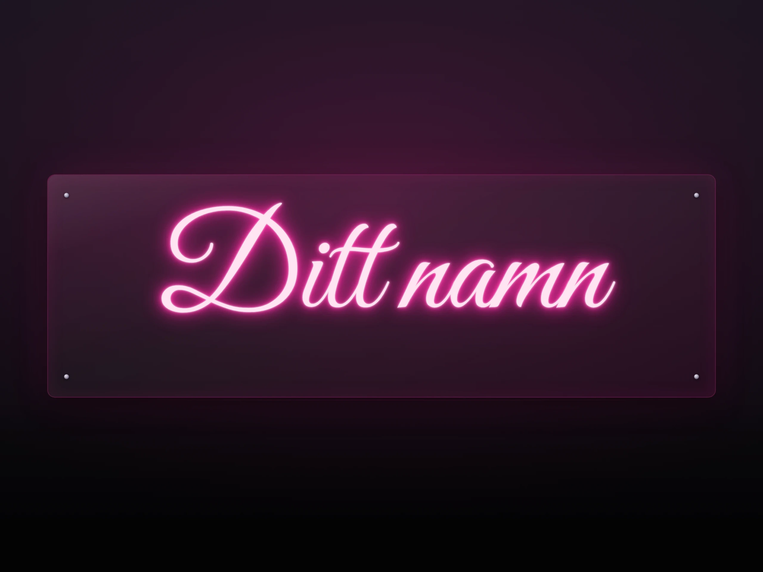 Neonskylt «Ditt namn»