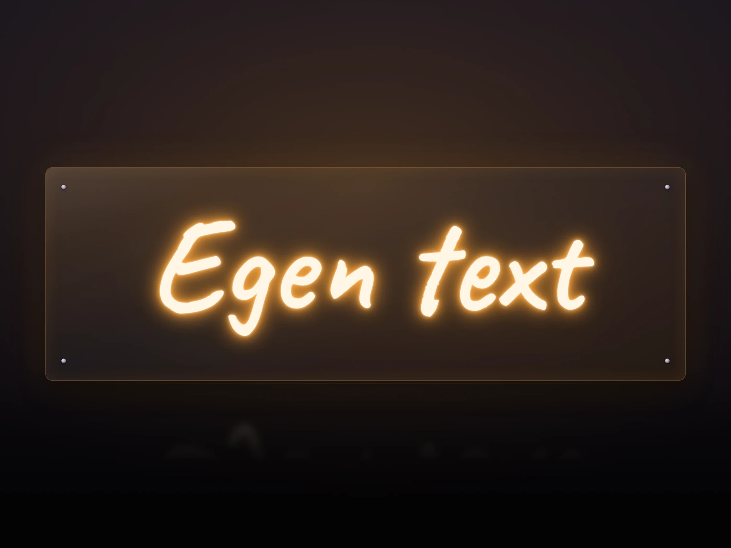 Neonskylt med egen text