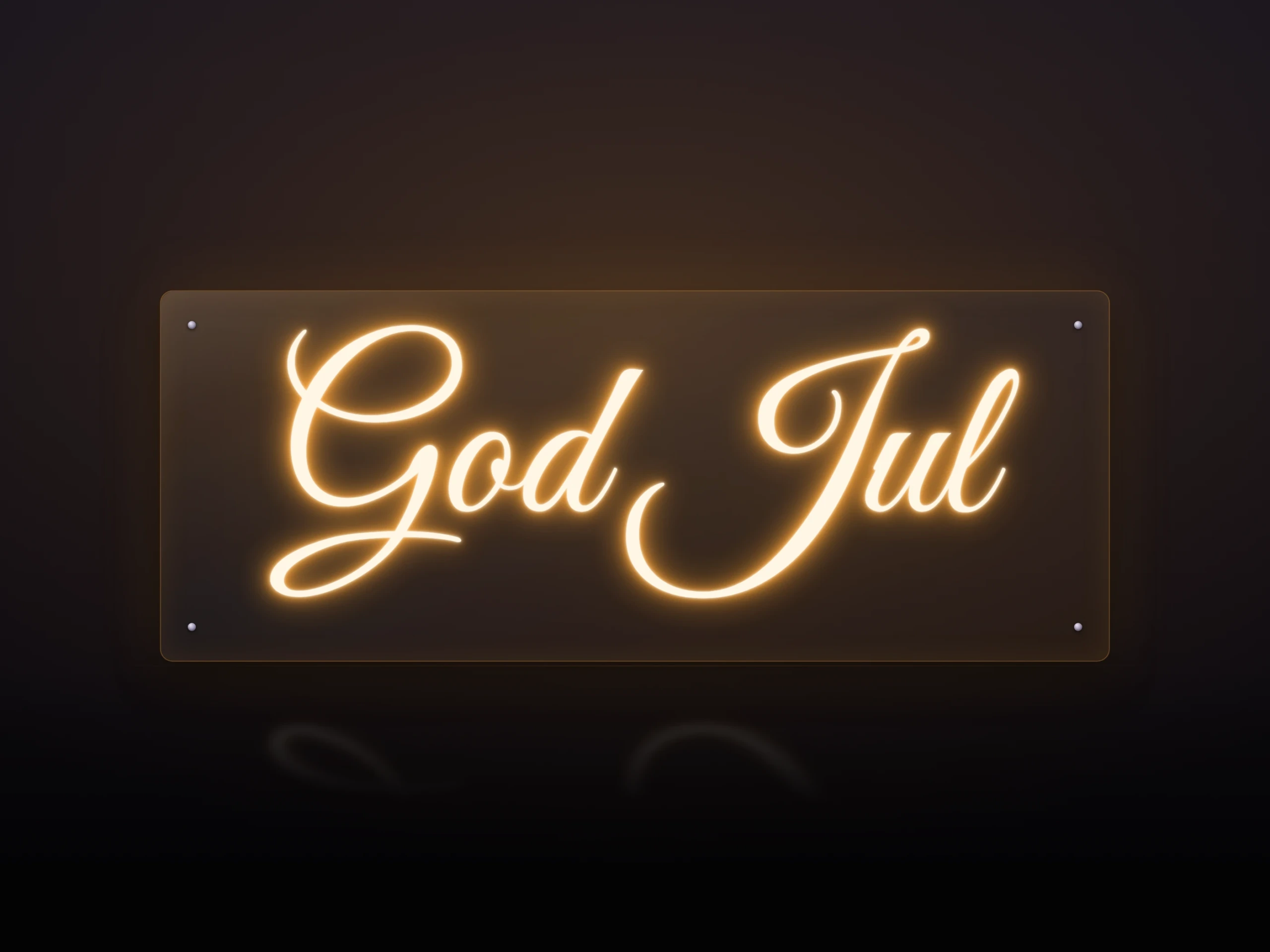 Neonskylt «God Jul»